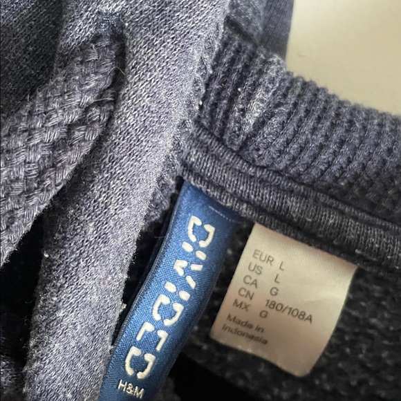 Men’s Dark Blue Hoodie L Good Condition - Picture 3 of 3